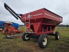 EZ Trail Grain Wagon: Roll Over Canopy, Left Side Dump, 8hp Auger Motor, Red w/ Black Running Gear - 8