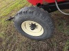 EZ Trail Grain Wagon: Roll Over Canopy, Left Side Dump, 8hp Auger Motor, Red w/ Black Running Gear - 12