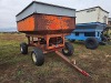 Ficklin Gravity Flow Wagon: Left Side Dump, 250 BU, Orange & Silver - 2