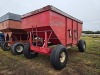 S & M Gravity Flow Wagon: Double Door, Right Side Dump, Red - 6