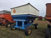 DMI E280 Gravity Flow Wagon: Side Dump, Blue & White - 5