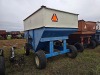 DMI E280 Gravity Flow Wagon: Side Dump, Blue & White - 6