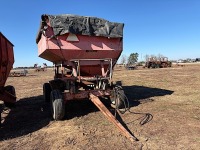 Gravity Flow Seed Tender Wagon: w/ Hyd. Auger, Right Side Dump, Tarp, Weights