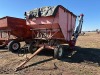 Gravity Flow Seed Tender Wagon: w/ Hyd. Auger, Right Side Dump, Tarp, Weights - 7