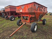 Ficklin 231 Gravity Flow Wagon: Left Side Dump, Red