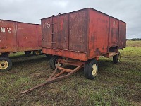 Bradford 105 Gravity Flow Wagon w/ Auger: Right Side Dump, Red