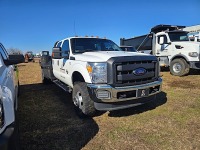 2016 Ford F350 4WD Flatbed Truck, s/n 1FD8W3HT5GEC28456: Crew Cab, Powerstroke Eng., Auto, CM Body, Tool Boxes, Fuel Tank w/ Hose, 136K mi.