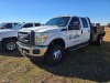 2016 Ford F350 4WD Flatbed Truck, s/n 1FD8W3HT5GEC28456: Crew Cab, Powerstroke Eng., Auto, CM Body, Tool Boxes, Fuel Tank w/ Hose, 136K mi. - 2