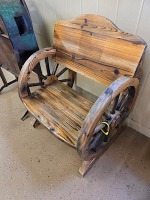 Wood Wagon Wheel Chair