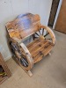 Wood Wagon Wheel Chair - 2