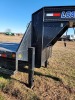 2019 Loadtrail 40' Gooseneck Flatbed Trailer, s/n 4ZEGH4021K1171638: 8' Wide, Tool Boxes, Two 12000 lb. Axles, Slide Out Ramps, Elec Hyd Disc Brakes, Air Ride, Front Axle Lift, New Brakes - 2