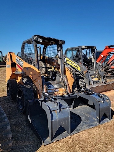 Case SR250 Skid Steer, s/n CEM478612: Canopy, Aux. Hydraulics, Grapple Bkt.