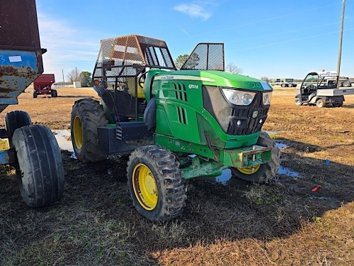 2016 John Deere 6115M MFWD Tractor, s/n 1L06115MVGD859670: Forestry Cage, 3PH, Drawbar, 2 Hyd Remotes