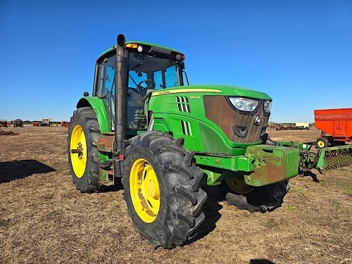 2014 John Deere 6140M MFWD Tractor, s/n 1L06140MHEH790465: C/A, 6892 hrs