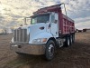 2006 Peterbilt 335 Tri-axle Dump Truck, s/n 2NPLLZ9XX6M631139: Cummins Eng., Eng. Brake, Manual Trans., Locking Rears, 16K Front, 40K Rears, Air Susp., Elec. Tarp, Odometer Discrepancy, Unknown Mileage