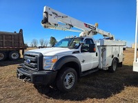 2013 Ford F550 Boom Truck, s/n 1FDUF5HT1DEB29770: Super-duty, 204K mi. (Utility-Owned)