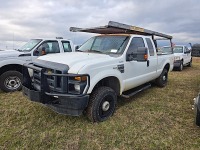 2008 Ford F250 4WD Pickup, s/n 1FTSX21578ED98798: Ext. Cab, Rack, No Tailgate, 198K mi. (Utility-Owned)