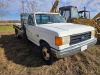 1989 Ford F350 Flatbed Truck, s/n 1FDKF37MLKNB04256 (Inoperable): Needs Injectors, 5-sp. - 2