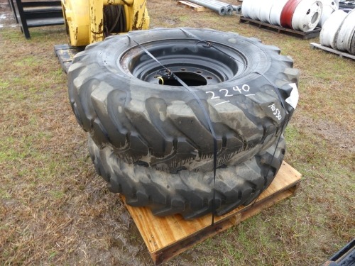 (2) 13.00-24 Foam-filled Tractor Tires and Rims