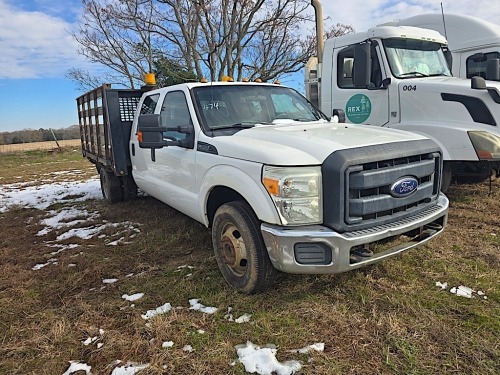 2015 Ford F350 Flatbed Truck, s/n 1FD8W3G67FED03135 (Inoperable): Needs ECM, Auto