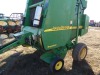 John Deere 467 Round Baler, s/n E00467X323382 w/ Net Wrap & Monitor - 5