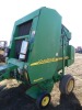 John Deere 467 Round Baler, s/n E00467X323382 w/ Net Wrap & Monitor - 7