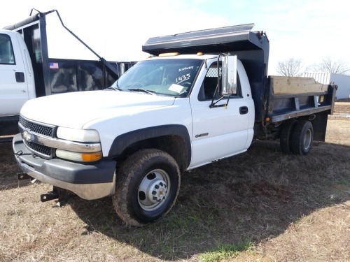 2002 Chevy 3500 Truck, s/n 1GBJK34U92F146804: Auto, Dump Bed, 166K mi.