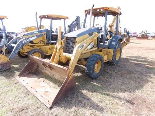 John Deere 310SG 4WD Loader Backhoe, s/n T0310SG955695: 4-post Canopy, 4898 hrs