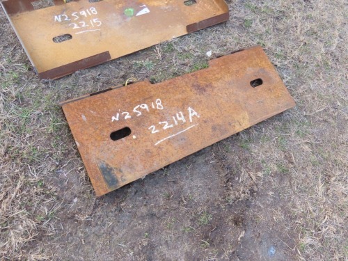 Backer Plate for Skid Steer: Low Back