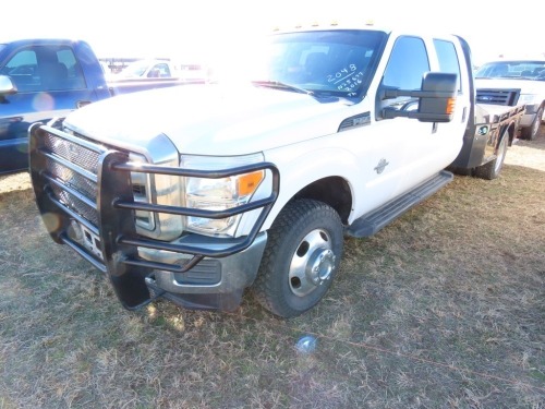 2016 Ford F350 Flatbed Truck, s/n 1FT8W3DT5GED09449: Crew Cab, Auto, 212K mi.