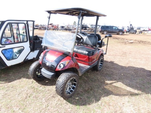 Yamaha Gas Golf Cart, s/n JC2-000917: Rear Seat, Custom Wheels