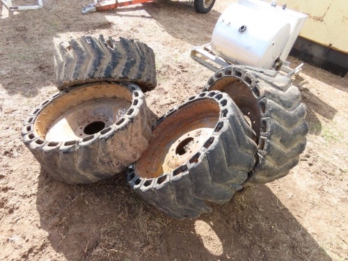 (4) Air Boss Tires for Skid Steer