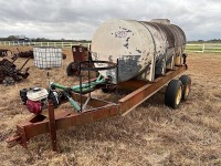 1000-gal Water Tank on Trailer w/ Pump Motor