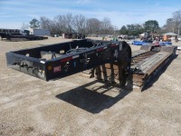 1997 Specialized XL100HDG Lowboy, s/n 4U3J05032VL031385: 50-ton, RGN, 25' Well, 102" Wide, Non-ground Bearing, 3-axle, Covered Wheel Wells, 255/70R22.5 Tires