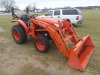 Kubota L3301D MFWD Tractor, s/n KBUL4AHRKMJK89816: Rollbar, Kubota LA525 Loader w/ Bkt., 3rd Hyd Function, HST, PTO, 3PH, Drawbar, 703 hrs - 2