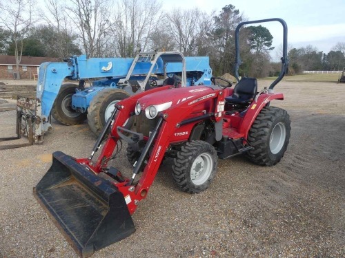 Massey Ferguson 1739E MFWD Tractor, s/n DJL04205: Rollbar, L105E Loader w/ Bkt., Drawbar, 3PH, PTO, 596 hrs