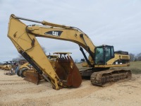 Cat 345 Excavator, s/n PJW01126 (Salvage): C/A, Run & Operates, Hyd. Leaks, Motor Issues