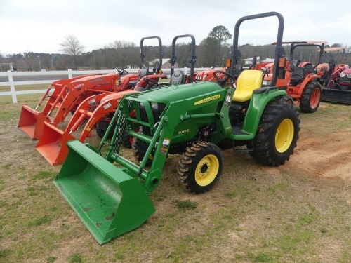 2016 John Deere 3032E MFWD Tractor, s/n 1LV3032EKGG100360: Rollbar, JD D160 Loader w/ Bkt., Drawbar, 3PH, PTO, 108 hrs