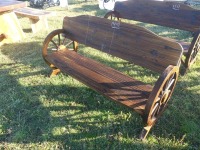 Wagon Wheel Bench