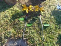 (2) Metal Sunflowers