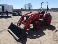 Kioti DK4720SE MFWD Tractor, s/n PA4SA0469: Rollbar, Loader w/ Bkt., Hydrostatic, Meter Shows 75 hrs
