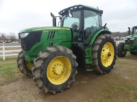 2017 John Deere 6175R MFWD Tractor, s/n 1RW6175RCHR028131: C/A, 16F/16R PowerQuad Plus, Rear Quick Attach, 3PH, PTO, Draw Bar, 3 Hyd Remotes, 520/85R46 Rears, 480/70R34 Fronts, 8676 hrs
