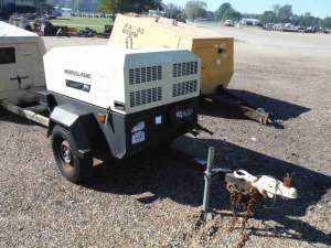 Ingersoll Rand P90 Air Compressor, s/n SCZ726XXXYY220361: Towable, IR Diesel Eng., Meter Shows 1123 hrs