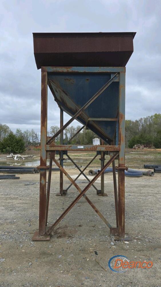 Hopper Gate Types Large Steel Aggregate Hopper, Manual Slide Gate, Approx. 10'x6'x12 ...