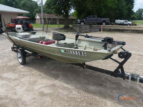 1996 SeaNymph 14' Aluminum Boat, s/n OMCL1718H596 w/ Trailer: Johnson 6hp Motor, Minnkota Trolling Motor