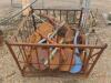 Crate of Misc. Tiller Gauge Wheels & Wheel Weights