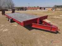 Harris Welding 25' Tag Trailer (No Title - Bill of Sale Only): Pintle Hitch, T/A, Dovetail, Ramps, Elec. Brakes, 12K Axles