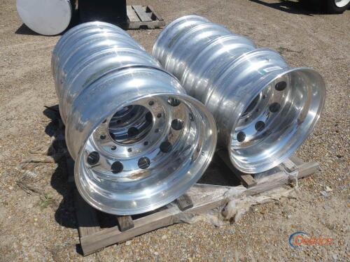 Pallet of (8) 22.5 Aluminum Rims