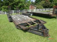 Belshe 16' Tag Trailer (No Title - Bill of Sale Only): Pintle Hitch, Dovetail, Fold Up Ramps