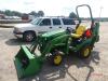 John Deere 1025R MFWD Tractor, s/n 1LV1025RAKK191867: JD 120R Loader w/ Bkt., JD 260B Backhoe Attachment, 3PH, PTO, Meter Shows 188 hrs - 17